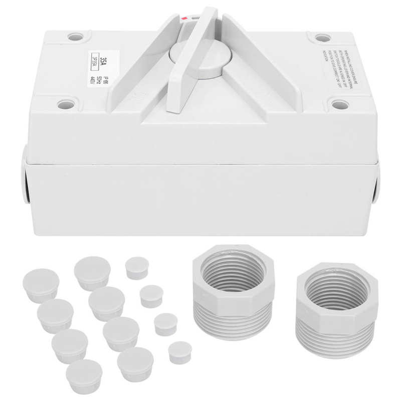 Waterproof Isolator Switch Isolator Switch Dustproof 20A/35A/63A for Laboratory Equipment Industrial Instrument