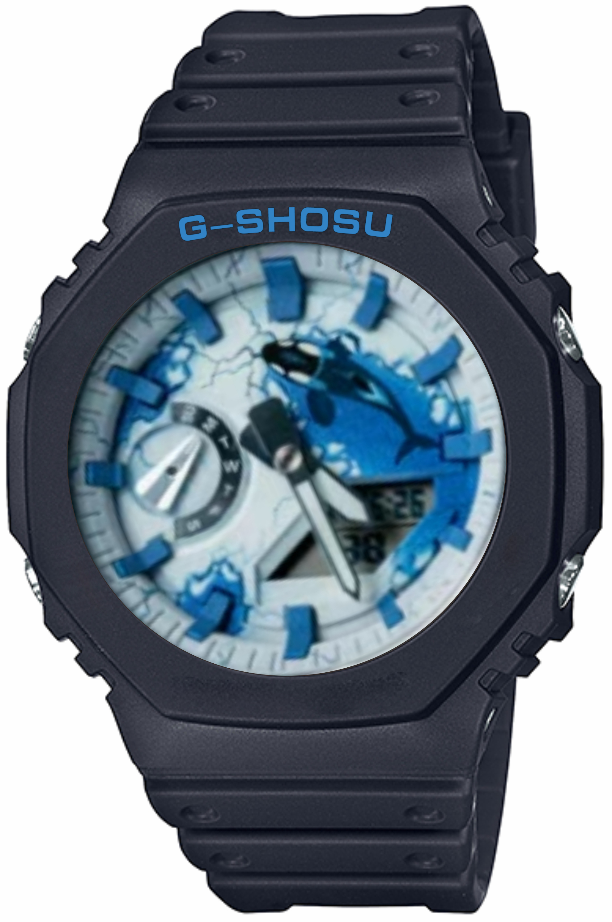 Electronic Digital Sports Unisex Watch World Time Full Function LED Dual Display DIY Dial Oak Series: Multicolor