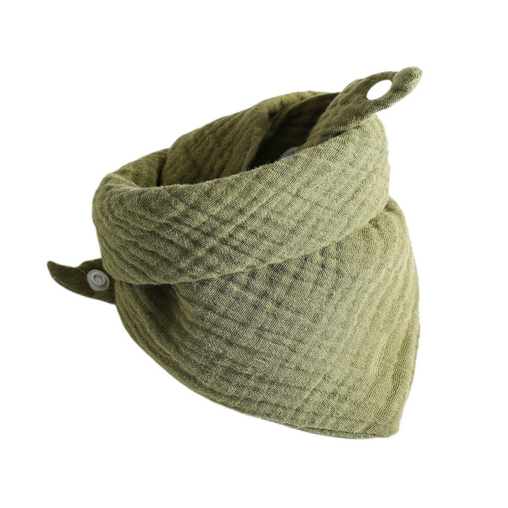 Bavaglino bavaglino tasca garza di cotone asciugamano saliva bavaglino fazzoletto bavaglino garza per bambini: green