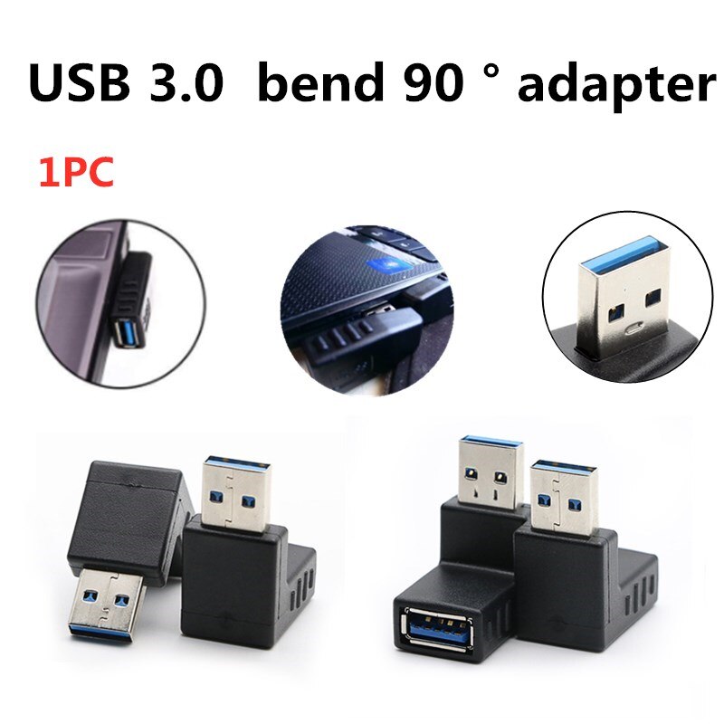 5 Types 360/90 Rotating USB Male to Female Adapter Bending Interface Extended Charging High-Speed 5Gbps Adapter