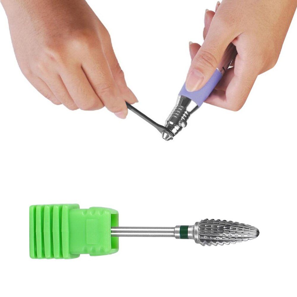 1pc duurzame roterende vijlen van wolfraamstaalcarbide voor nagelkunstgereedschap, nagelslijpkop en manicuremachine