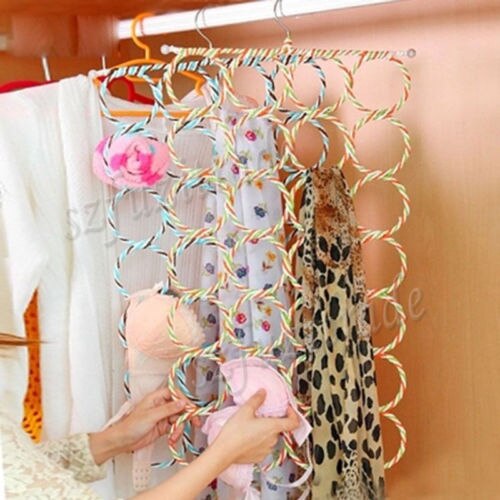 Porte-foulard multi-écharpes, présentoir pour cravates, ceinture, organisateur circulaire, support de rangement, écharpe, cadre pour anneaux