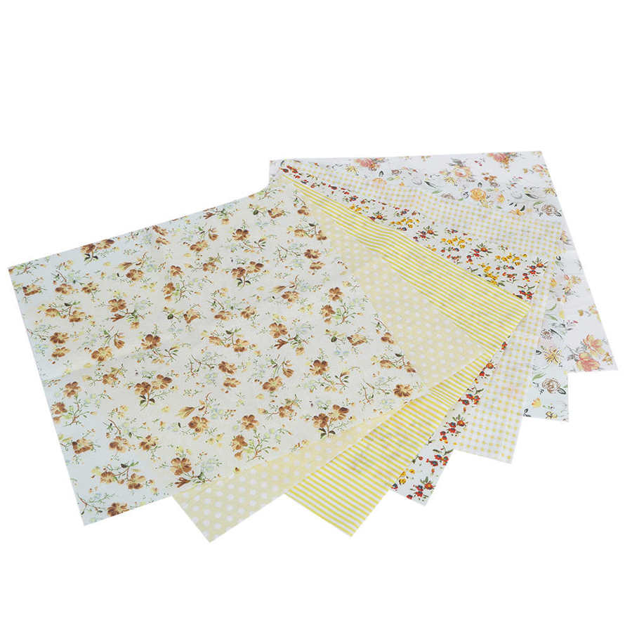 7pcs Premium Fabric Cotton Floral Print DIY Craft Sewing Sewing Print Pattern 50x50cm
