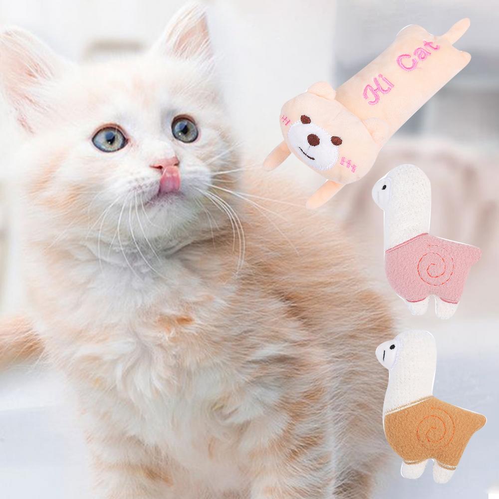 Jouet interactif en forme d&#39;alpaga Panda pour chat, accessoire pour animaux de compagnie