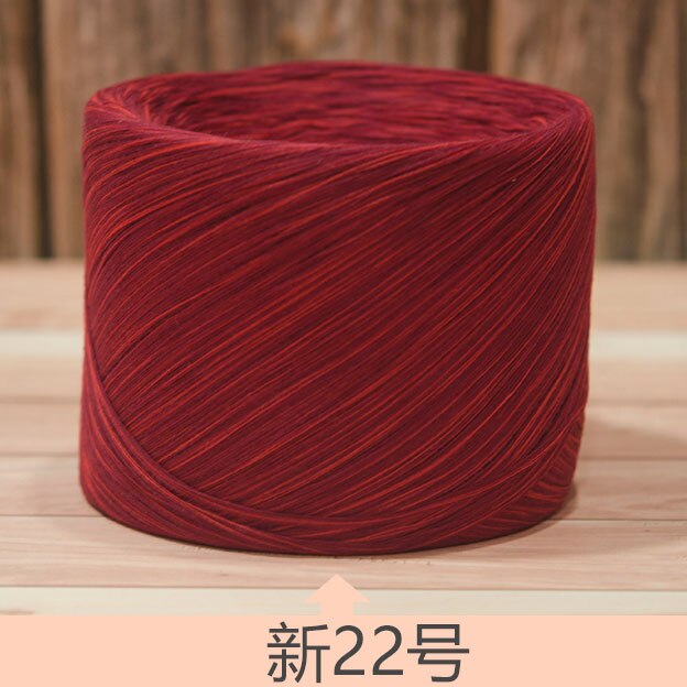 Fil de coton teint coloré 250g, 100% fils de coton pour tricoter à la main, fil serré coloré broderies crochet t4: 22