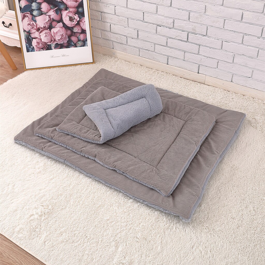 Huisdier Korte Pluche Bed Mat Warm Slapen Matras Voor Kleine Middelgrote Grote Hond Kat Wasbare Huis Matten Sofa Voor hond Mand Huisdier Bed