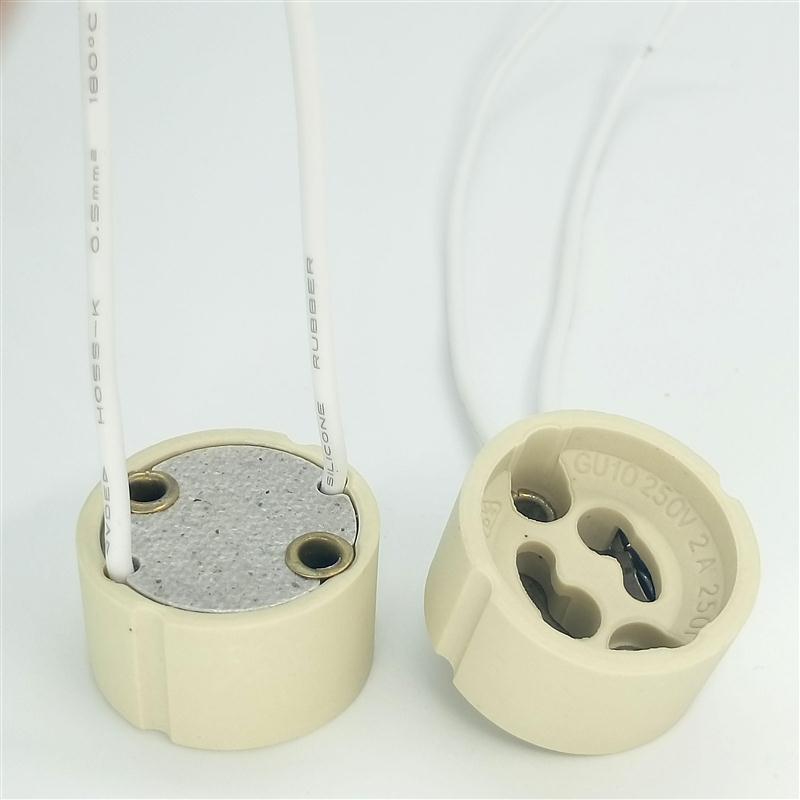 5PCS MR16 MR11 GU5.3 G4 Lamp Holder Bulb Base with Wire Ceramic Halogen Socket Pottery Connector 12V - 250V Led Light