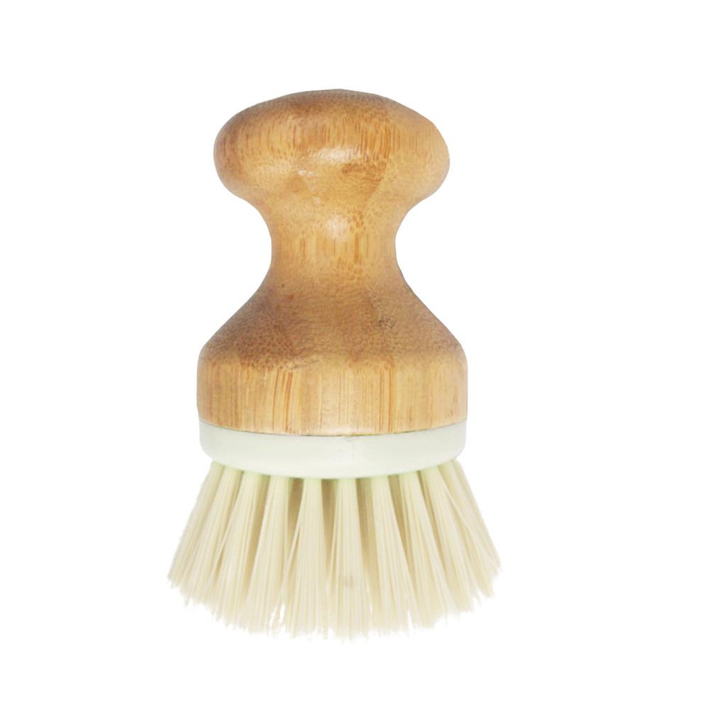 Cleaning Brush Pot Dish Bowl Brush Kitchen Cleaning Brush With Natural Bamboo Handle