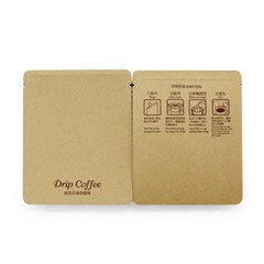 100 stk dryp kaffe emballagepose aluminiumsfolie kompositlag miljøvenligt materiale god kaffepose: Kraftpapir