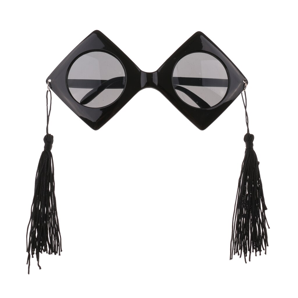 Vintage Black Adult Trencher Cap Glasses Glasses With Tassels Christmas