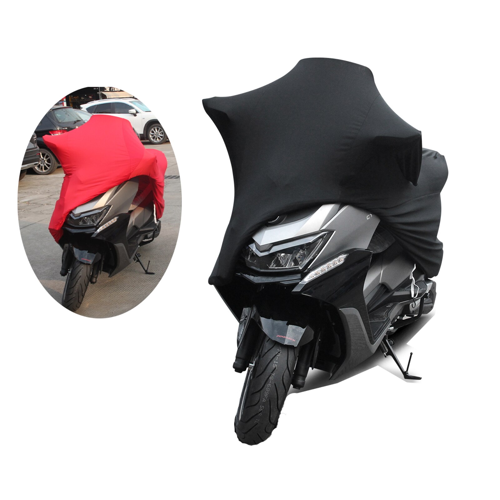 Kkmoon motorcykelskydd universal utomhus uv-skydd hela säsongen vattentät cykel regn dammtätt mopedskydd