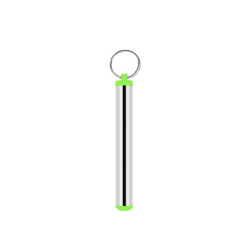 304 Food Grade Stainless Steel Packing with Keyring for Straws Easy Carrying: Light Green