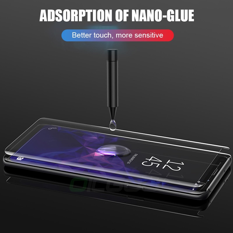 UV Tempered Glass For Samsung Galaxy S10 S9 S8 Plus Note 9 8 100D Full Liquid Screen Protector For Samsung S8 S9 S7 Edge Glass