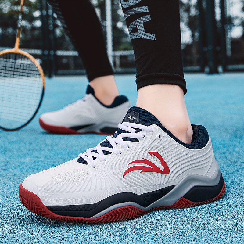 Nouvelles chaussures de badminton pour hommes et femmes chaussures de tennis chaussures d'entraînement en caoutchouc semelle souple chaussures de sport respirantes respirantes