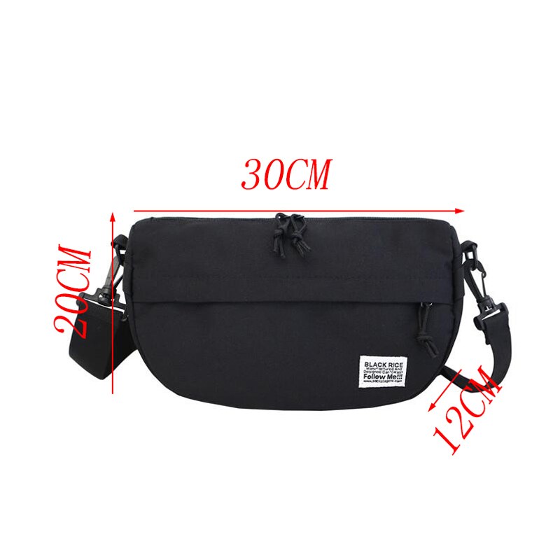 Harajuku Shoulder Bag Men Chest Bags Street Style Trend Canvas Crossbody Bag Casual Unisex Outdoor Crossbody Chest Pack Bags