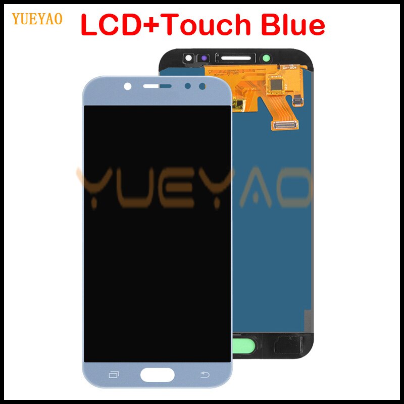 Lcd para samsung galaxy lcd j5 2017 j530 SM-J530F j530m display lcd tela de toque digitador assembléia com brilho ajustar: LCD Blue