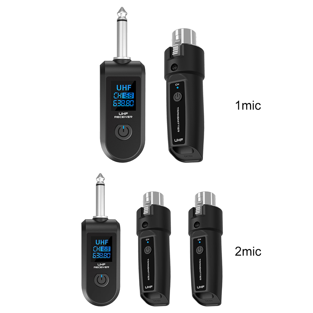 UHF-Wireless-Mikrofon-Konverter-Adapter, XLR-Sender und Empfänger, Mikrofonen, verkabelt in drahtloses System für kabelgebundene Mikrofon