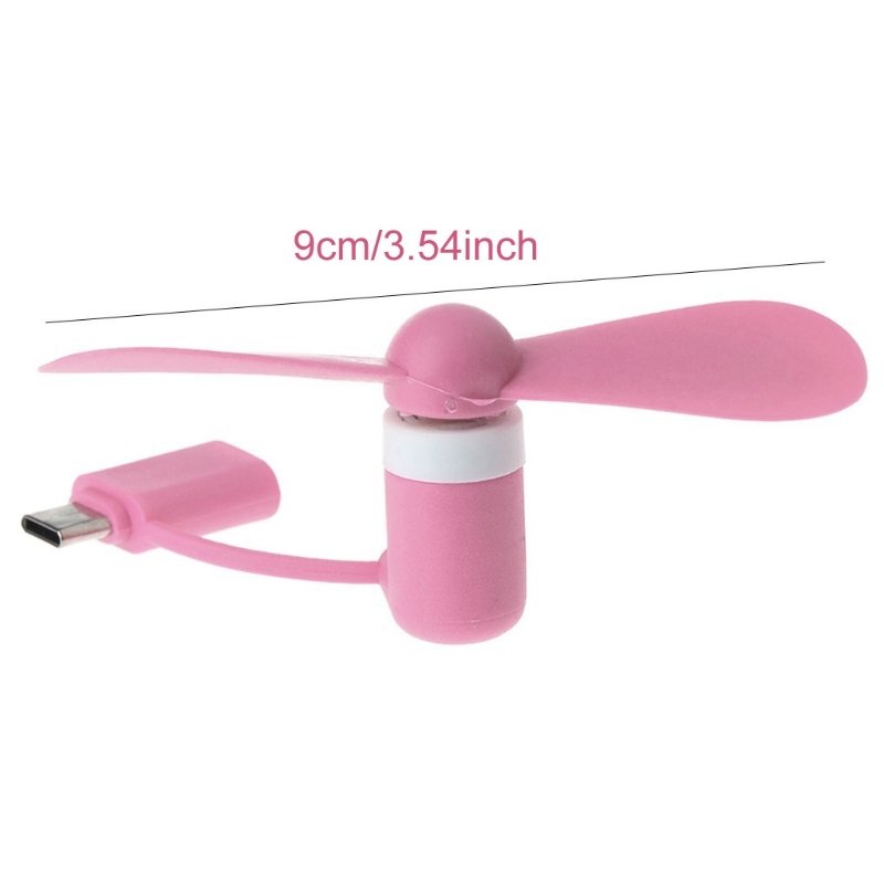 Mini Cute USB Fan Cooler Type C Removable USB-C Gadgets Low Power for Mobile Power Phone PC Laptop Cooler