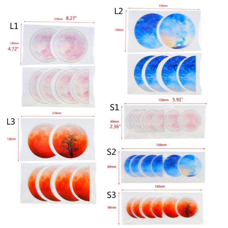 Starry Lunar Eclipse Resin Mold Astronomy Crescent Moon Phases Silicone UV Resin Casring Mold Moon Plant diy Craft Tools