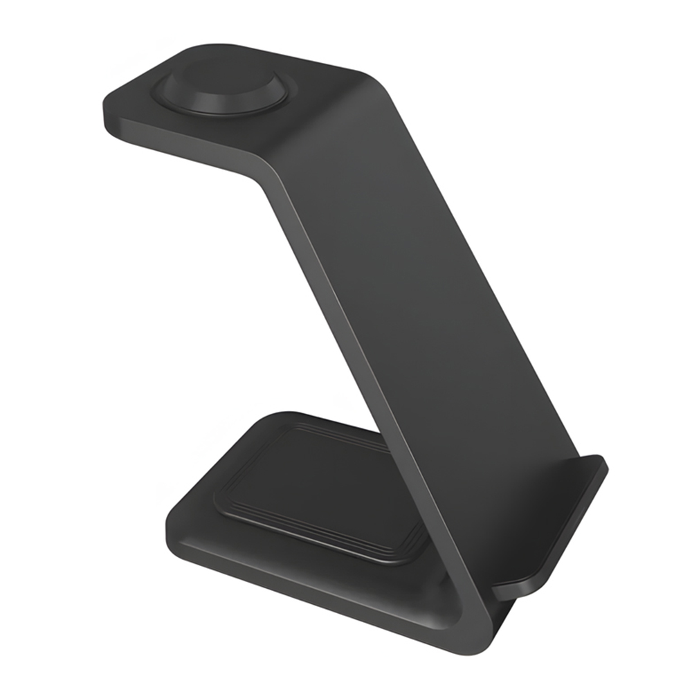 3- -i- -1 trådløs lader 15w ladestasjon trådløs hurtiglader for apple watch iphone 15 14 13 12 11 xs: Svart
