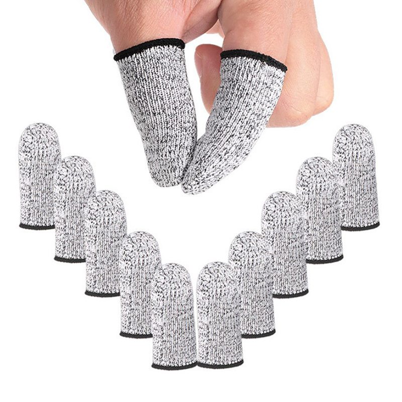 Protectores de manga de dedo resistentes al corte de piezas, cubiertas de dedos reutilizables, protección de dedos, suministros de costura, 10 Uds.