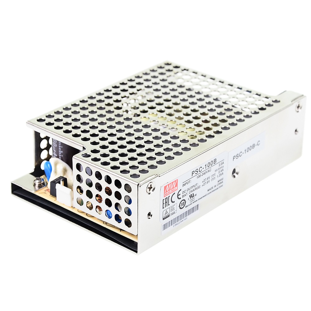 MEAN MELL PSC-100A(-C)/PSC-100B 100W Single Output Battery Charger (UPS Function) - C = Closed