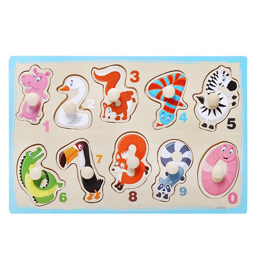 Kids Toys Children's Puzzle Grasp Board Puzzle Birthday Plaything Boy Girl Developmental Educational All Kinds Pattern Toy: F