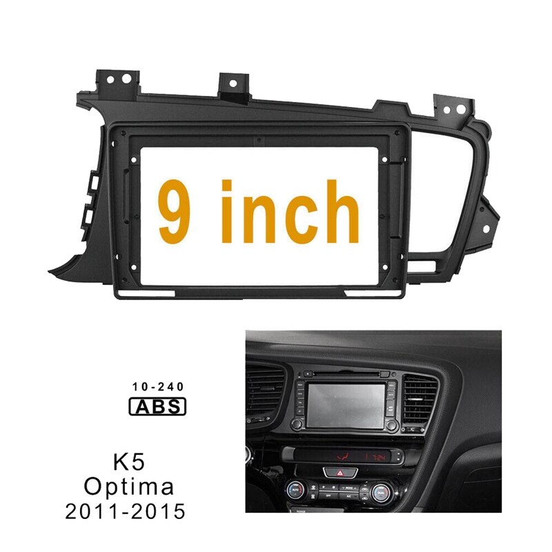 9 Inch Car Double Din Radio Player DVD Stereo Radio Pane LDashboard Frame for KIA K5 Optima