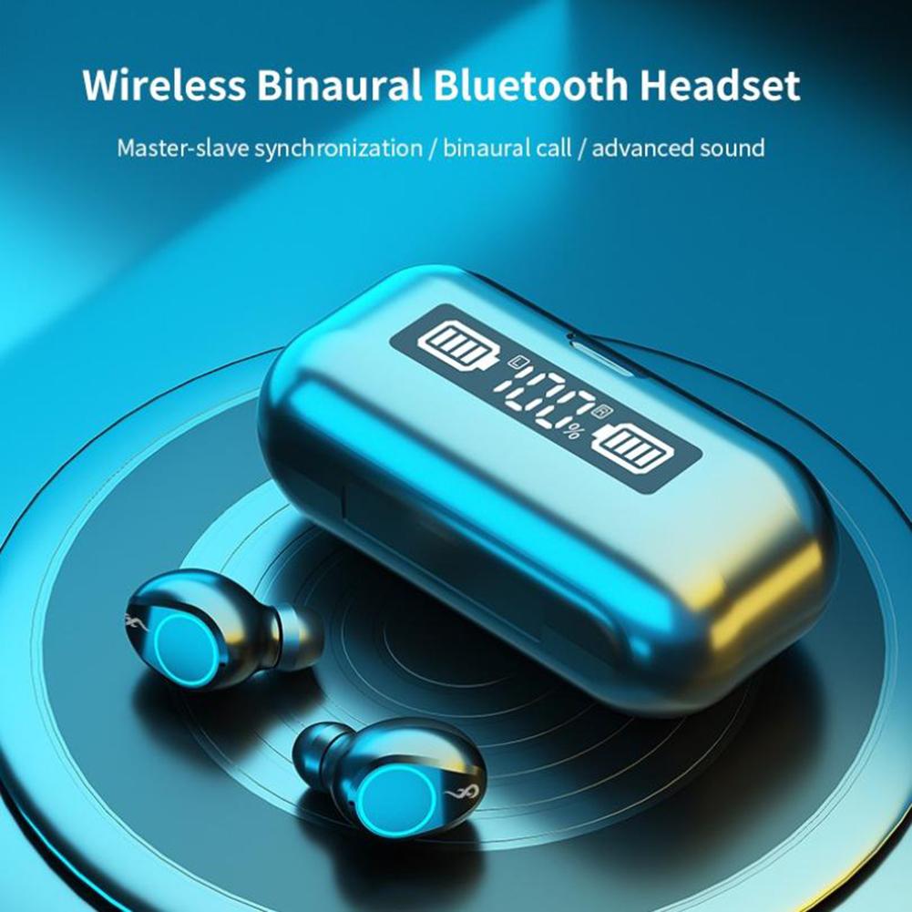 TWS 5.1 Auricolare Bluetooth Senza Fili con tocco controllo HiFi stereo Schermo LCD
