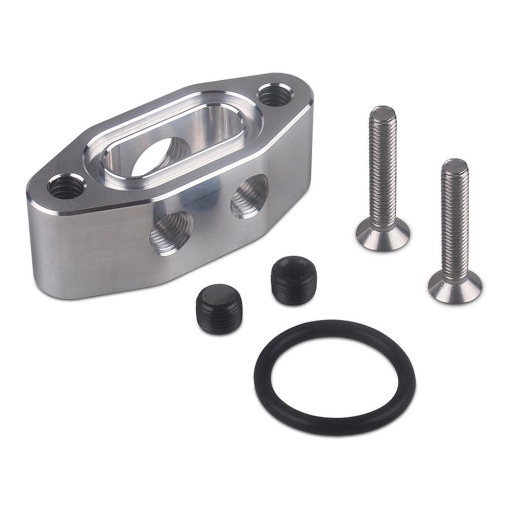 LS Oil Pressure Sensor Relocation Adapter W/ Dual 1/8"npt Outlets Accessories High Grade Aluminum