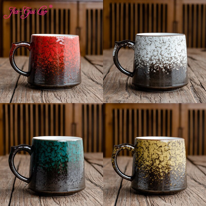 Taza de cerámica de 450ML JIA-GUI LUO, taza de café, tazas de café, Taza de cerámica de estilo japonés, taza de leche para el hogar, taza de té I080