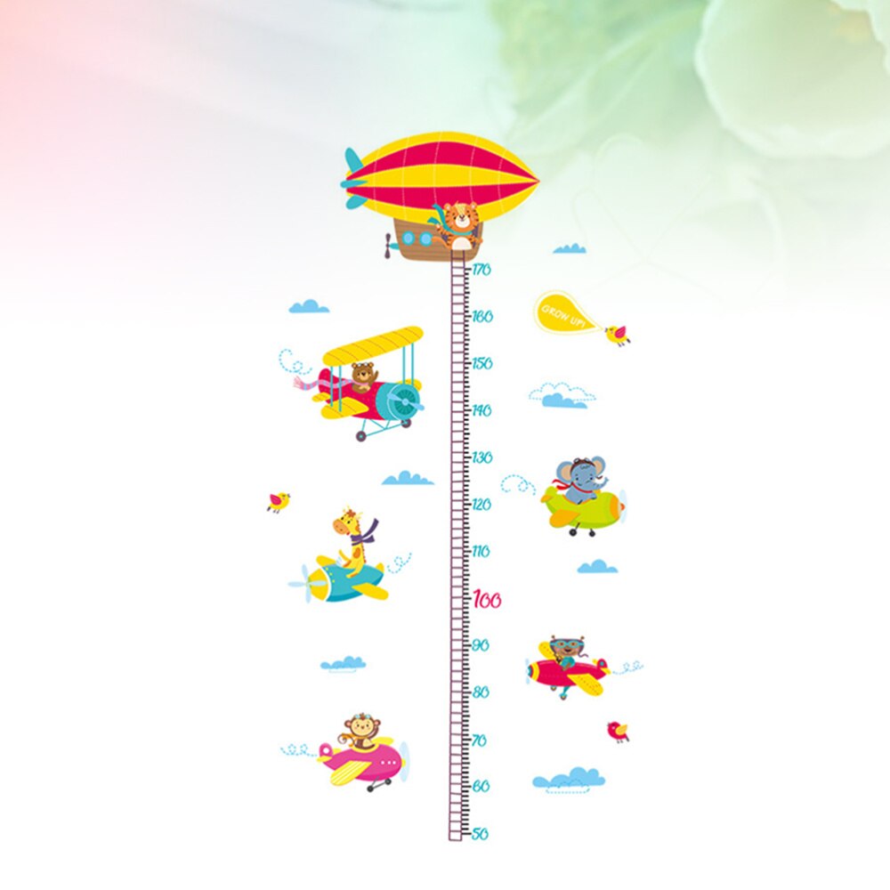1PC Kids Funny Removable Cartoon Animal Height Measure Sticker for Kindergarten