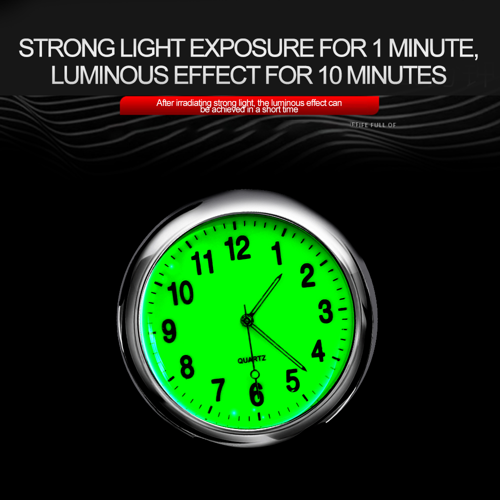 Horloge de voiture lumineuse pour Automobiles, montre numérique interne à coller, mécanique, horloges à Quartz 40mm 43mm, ornement automobile, accessoires de voiture