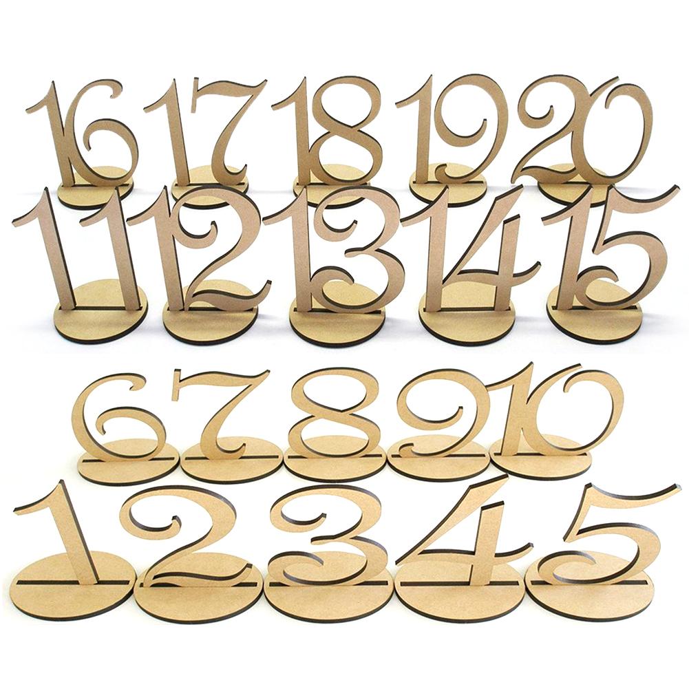 10 Uds. De tarjetas de números para mesa, adorno de madera para de boda, artesanía, decoración del hogar, embalaje de cartón de madera contrachapada