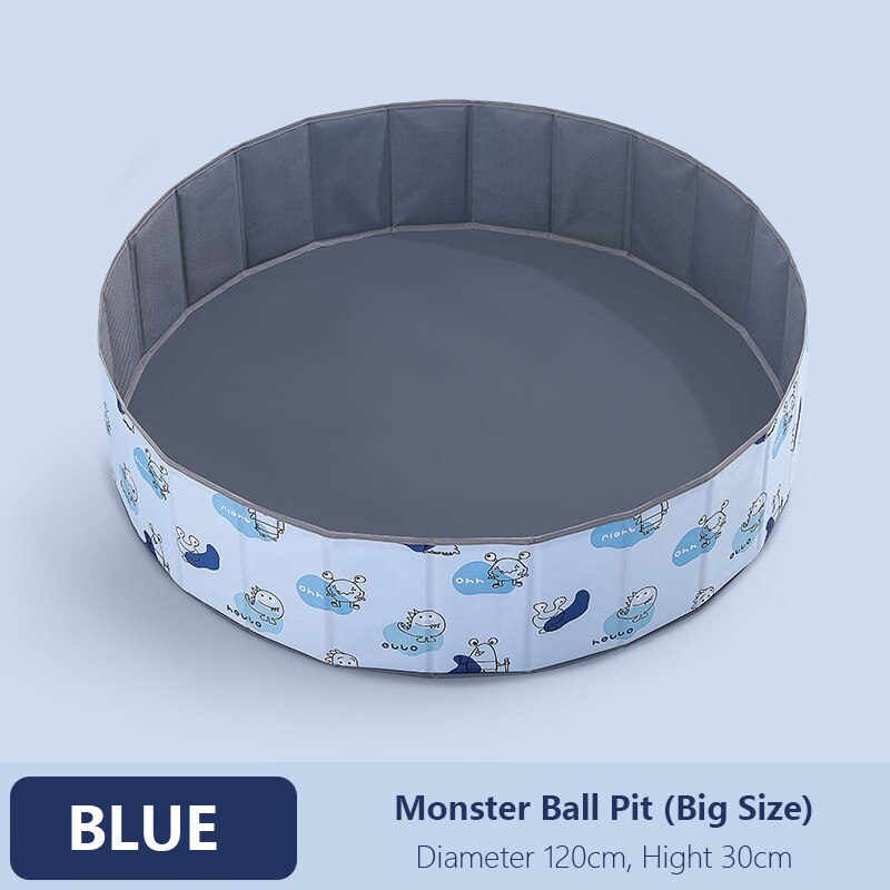 Vouwen Ballenbad Van Dubbele Laag Oxford Doek, Bobo Oceaan Bal Pit Voor Baby, Draagbare Kinderbox: M Blue-L