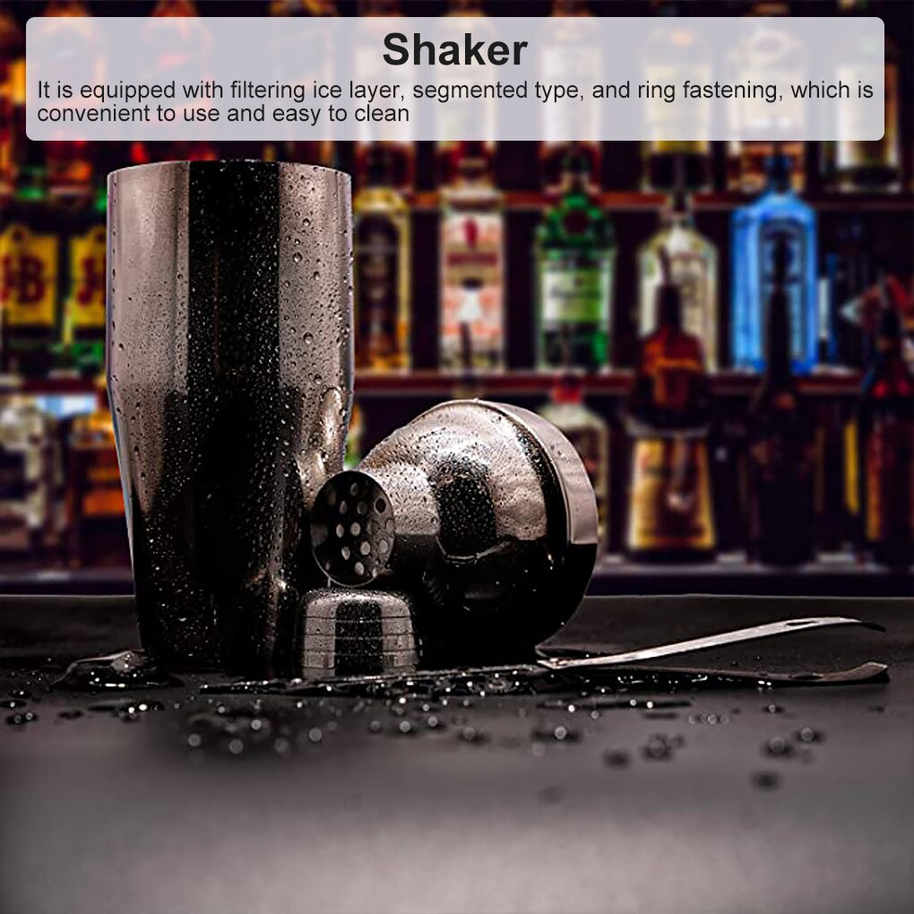 550ML/750ML Storage Stand Stainless Steel Cocktail Shaker Mixer Wine Martini Boston Shaker For Bartender Drink Party Bar Tools