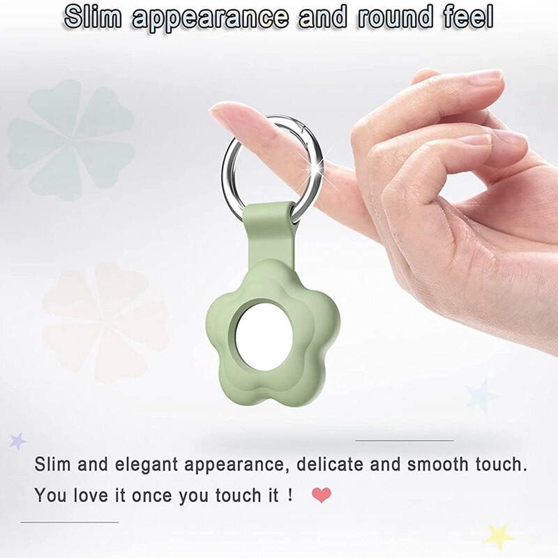 Paquete de 5 fundas Airtag para Apple Airtag, funda para llavero Airtags con llavero antipérdida, funda para soporte Airtag