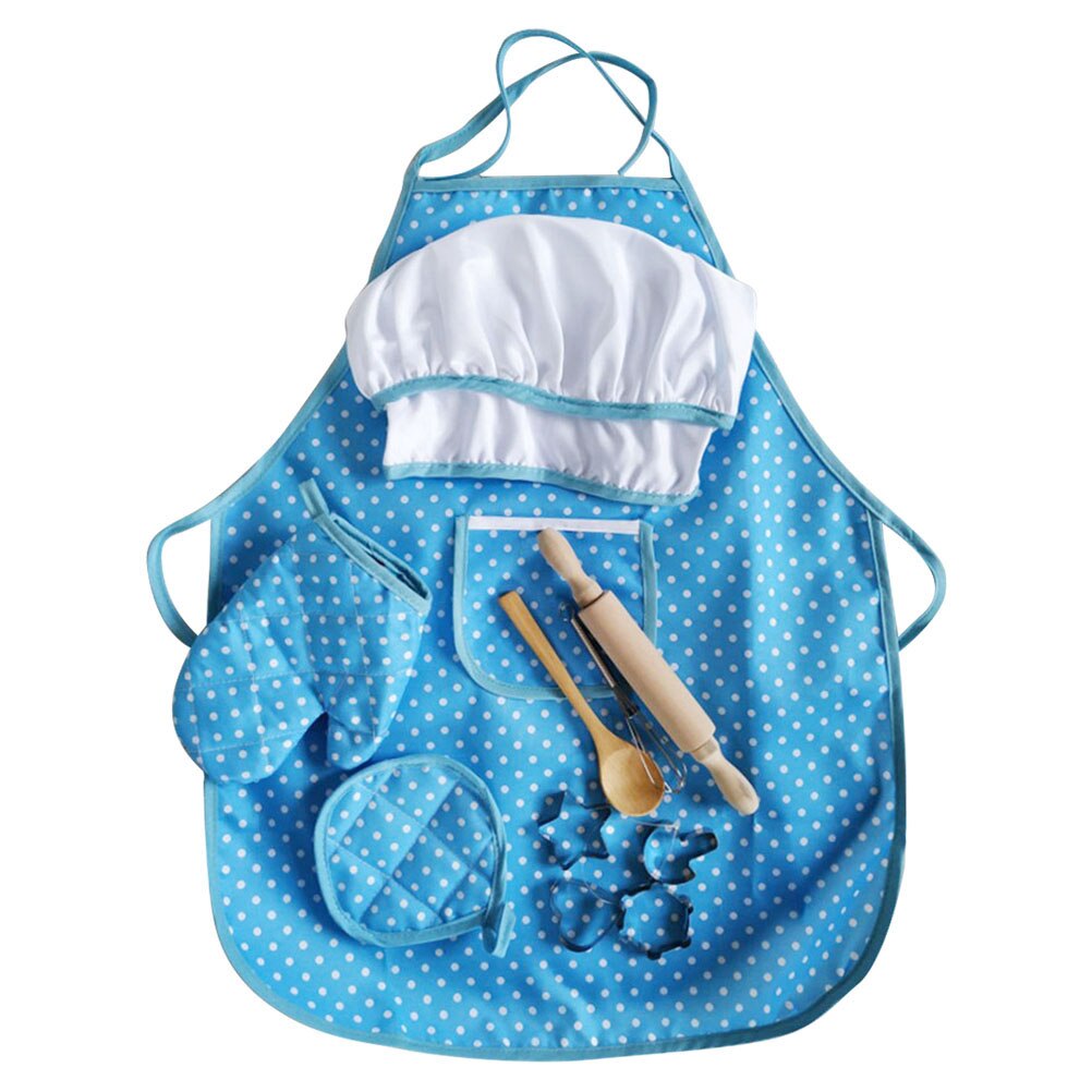 Traje de cocina de protección ligero para niños, 7 piezas, educativo, completo, no tóxico, duradero
