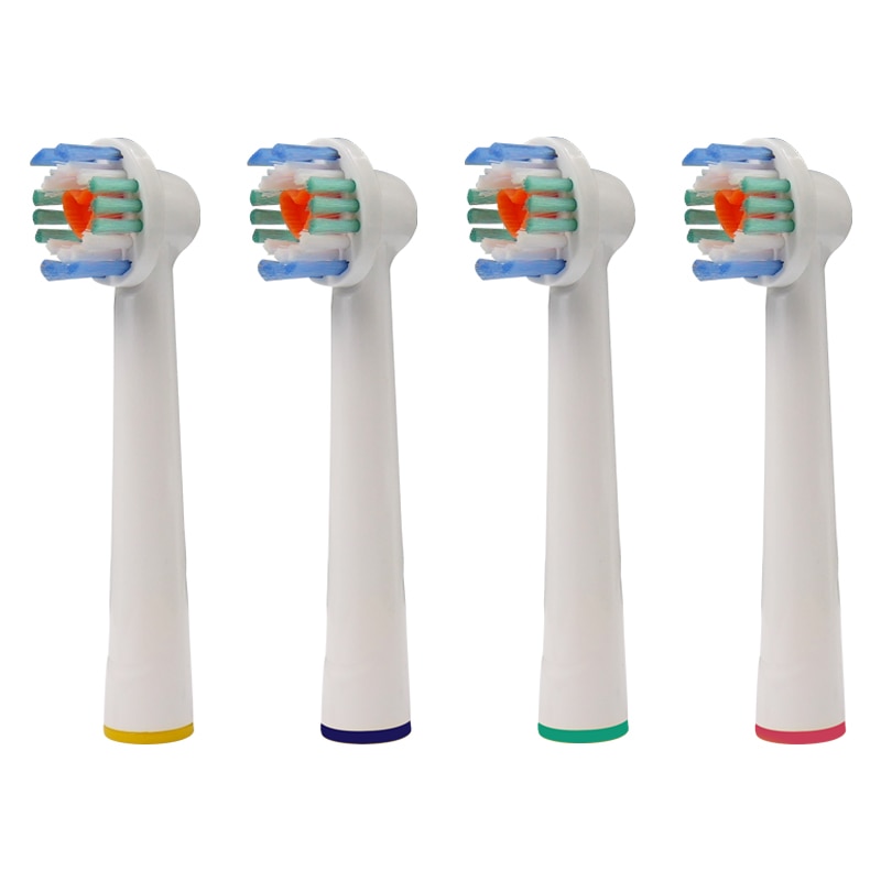 4pcs oral b elektrische vervangende opzetborstels voor braun oral b vitality opzetborstels triumph nozzles voor tandenborstel 3s wit