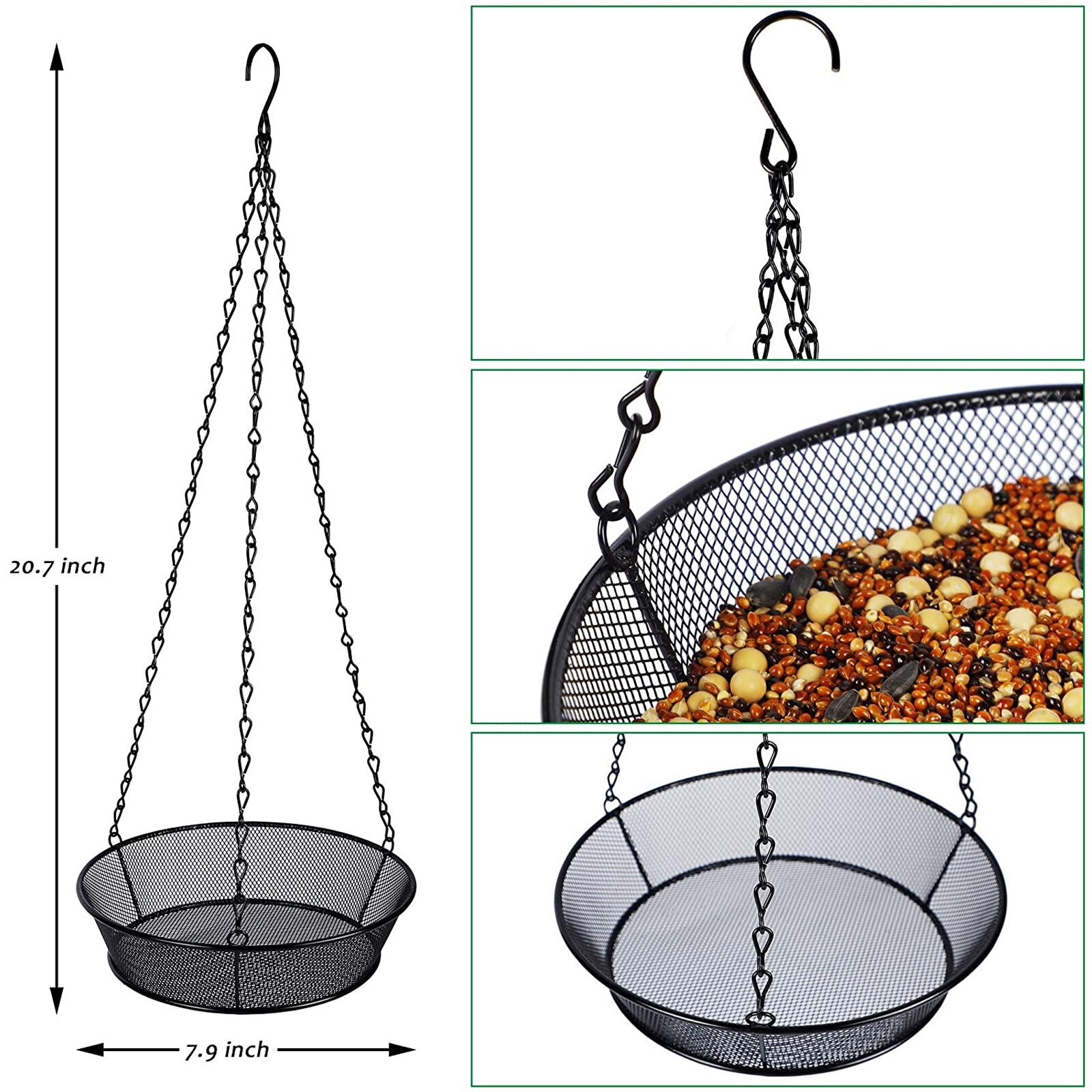 Clear Bird Feeders Glass Window Viewing Bird Feed Hotel Detachable Table Seed Peanut Hanging Suction Courtyard Feeder Tools: J 1PC