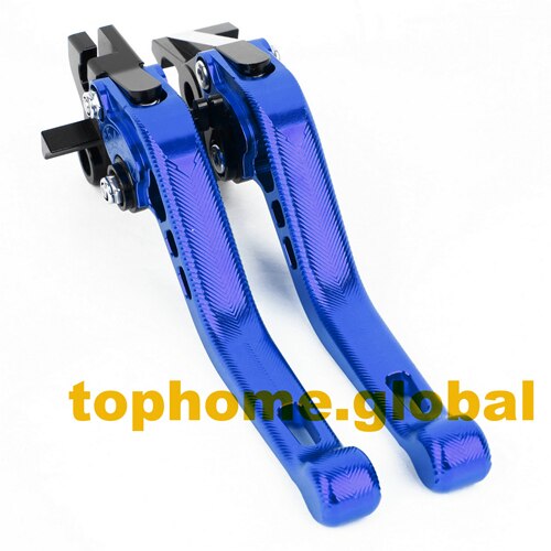 For Yamaha FJ1200 /ABS 1986 - 1995 3D Anti-slip Short/Long Clutch Brake Levers CNC Adjustable 1994 1993 1992 1991 1990 1989 1987: Short Blue