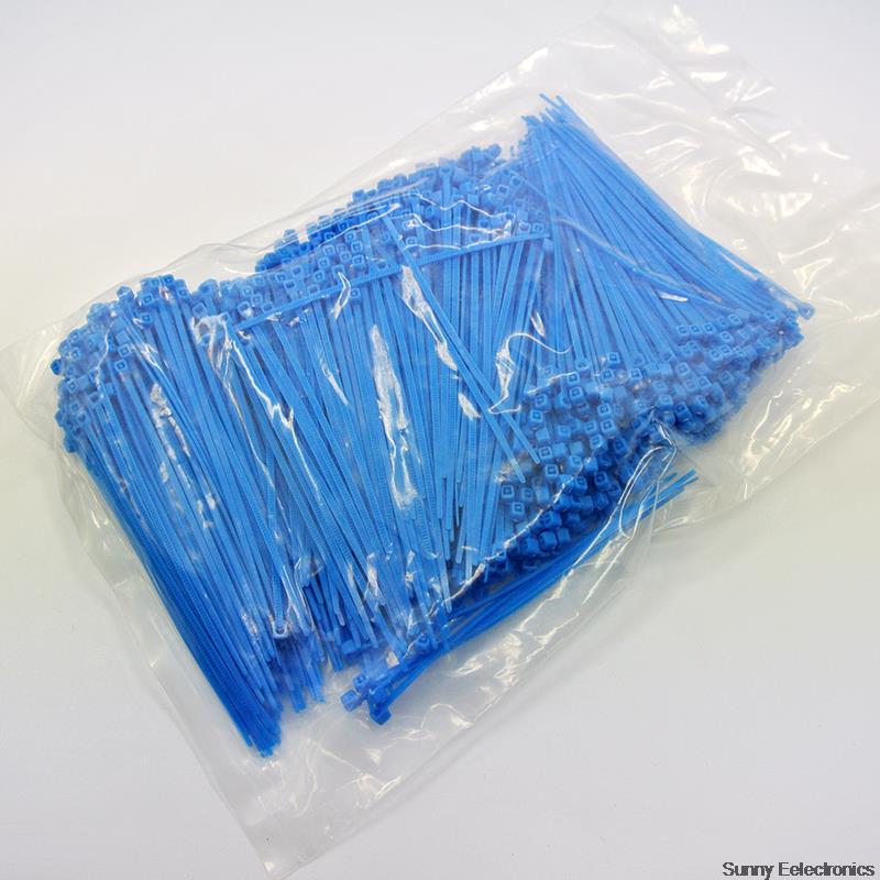 100-1000 Stück Kabelbinder Blau 3,6x200 Mm – Nylon 6.6, UV-beständig, Für Garten, Elektro, Auto & Haushalt