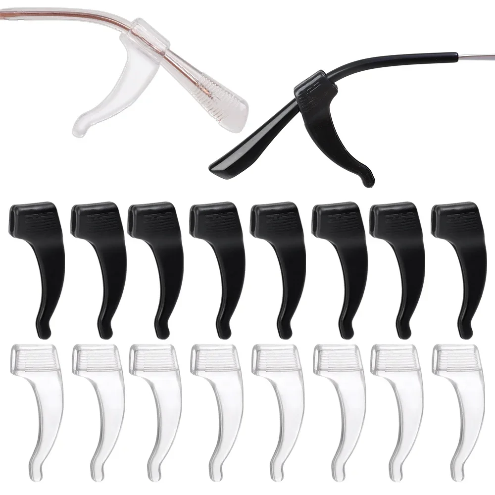 Ganchos antideslizantes de silicona para las orejas, empuñaduras elásticas para gafas, soporte de tapón para la oreja, accesorios de sujeción, soporte para gafas con punta del templo, 50 Uds.