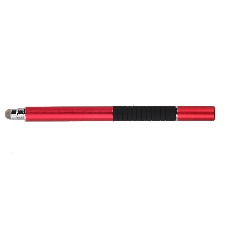 2 in 1 Mutilfuction Fijne Punt Ronde Dunne Tip Touch Pen Capacitieve Stylus Pen voor iPad iPhone Alle Mobiele Telefoons tablet: Red