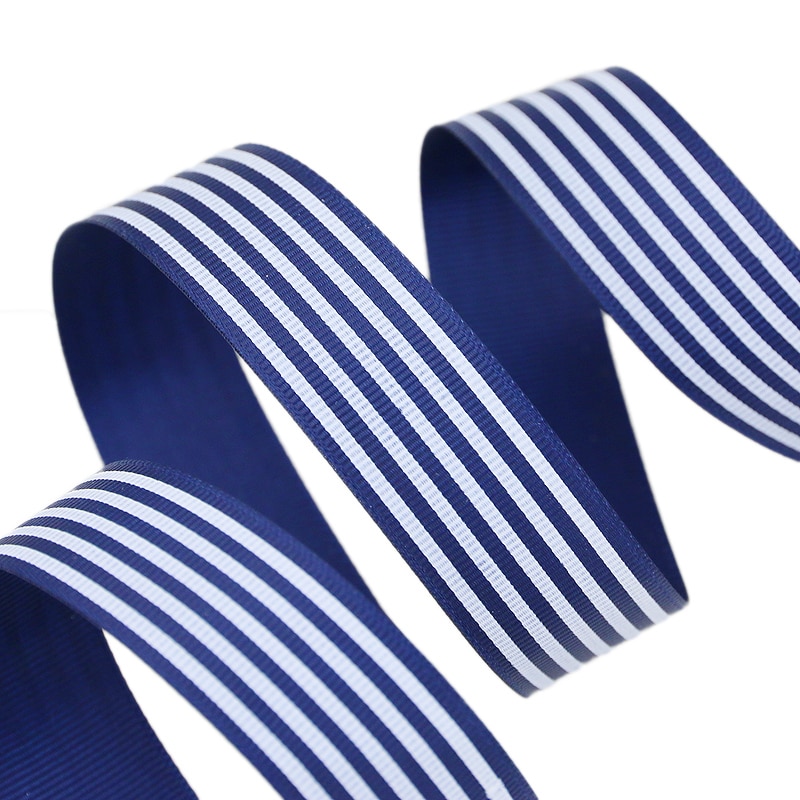 Cinta de grogrén a rayas de 25mm, cintas de decoración para envolver , impresas, 20 yardas/lote