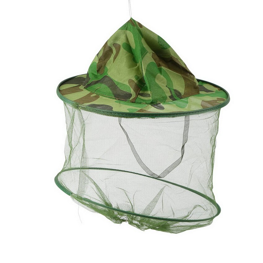 1 pc Vissen Hoed Insect Bee Mosquito Weerstand Bug Net Mesh Hoofd Gezicht Protector Cap Zon