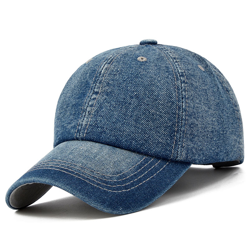 Unisex Feste Denim Baseball Cap Blank Gewaschen Jean Hut Casquette Einstellbare Hysterese Hüte Caps Für Männer Und Frauen: Dark blue