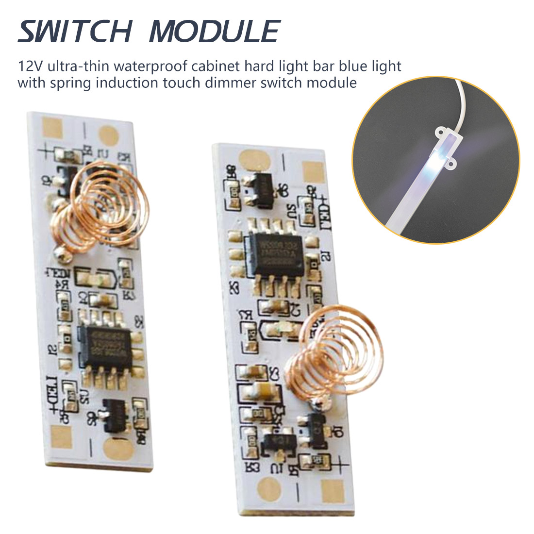 Til smart home led lys strip touch sensor switch kapacitiv spiralfjeder switch led lysdæmper kontrol switch 9-24v 30w 3a