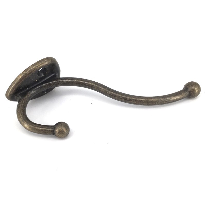5 stk 116 mmx 75mm vintage tøj kroge retro bronze tøj væg dør bøjle store kroge