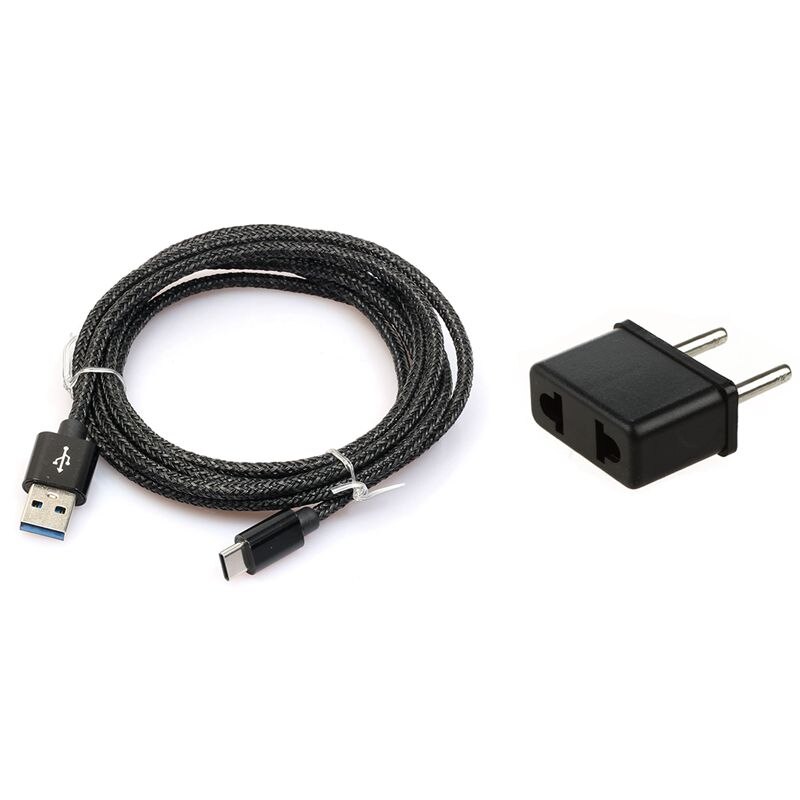 Plug Adapter Voor Vs Plat Naar Europa Ronde Pin & USB-C 3.1 Type C Male Naar 3.0 Type Een Mannelijke charge Snelle Oplaadkabel